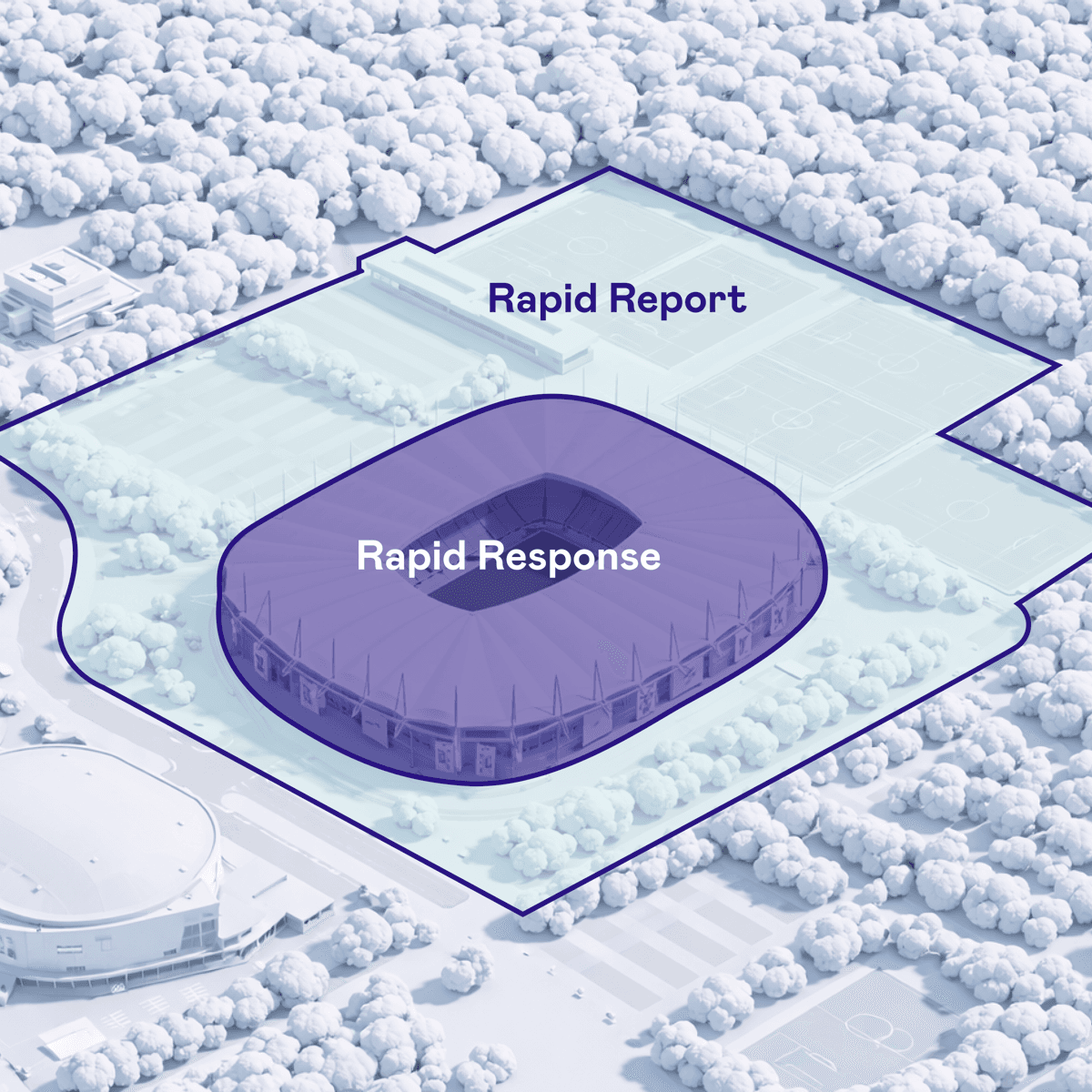 Geofencing – Stadium with Rapid Report and Rapid Response areas